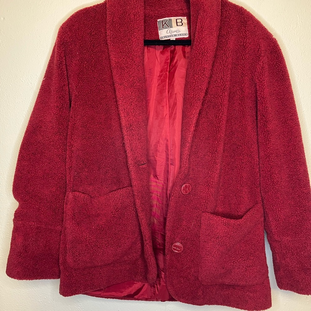 Vintage Red Teddy Jacket